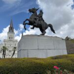 Statue of General Andrew Jackson in New Orleans French Quarter