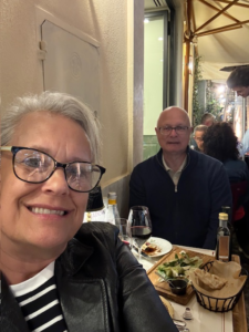 Couple dining in Rome
