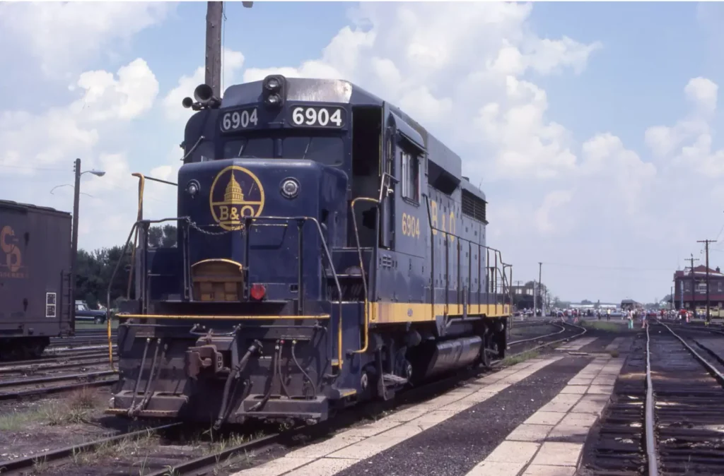 B&O Locomotive in Garrett, IN, 1976
