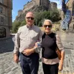 Catherine and Michael in Grass Market