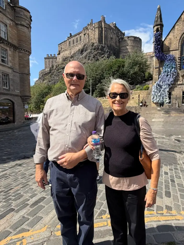 Catherine and Michael in Grass Market