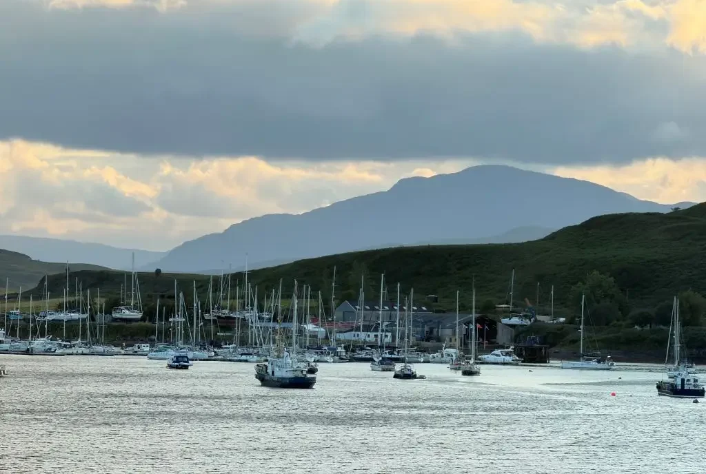 It's Pronounced O-Bin A shot of Oban Bay in Scotland