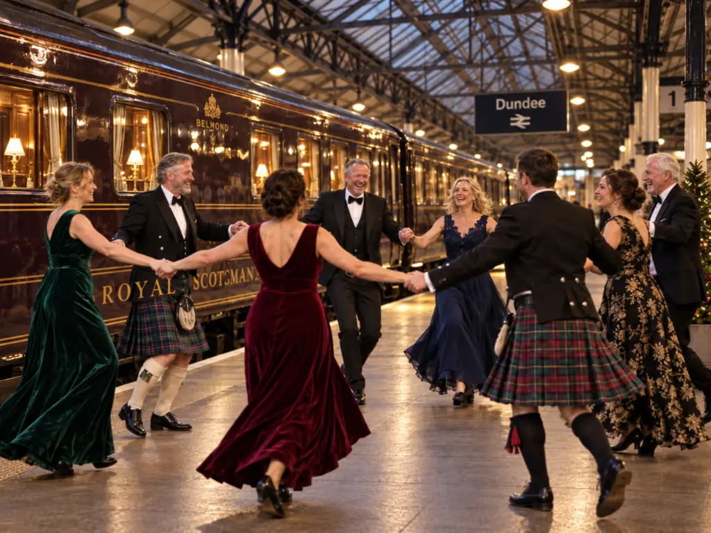 Friends and Auld Lang Syne in Dundee AI Generated from Photos