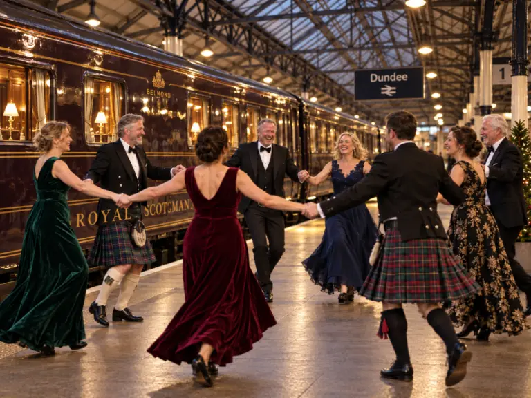 Friends and Auld Lang Syne in Dundee AI Generated from Photos