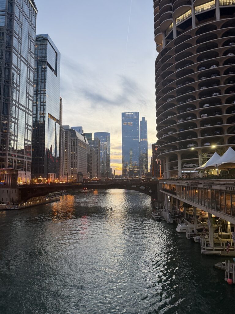 Skyscrapers in Chicago in the River