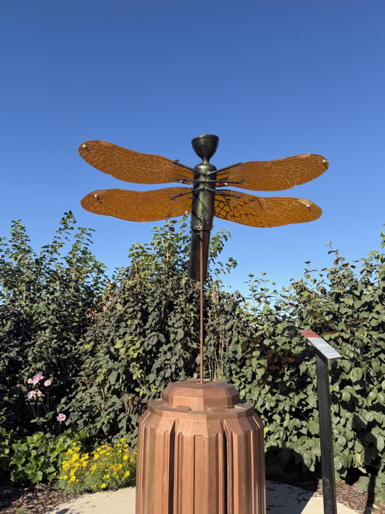 Sculpture on the Mississippi River Walk at Dubuque