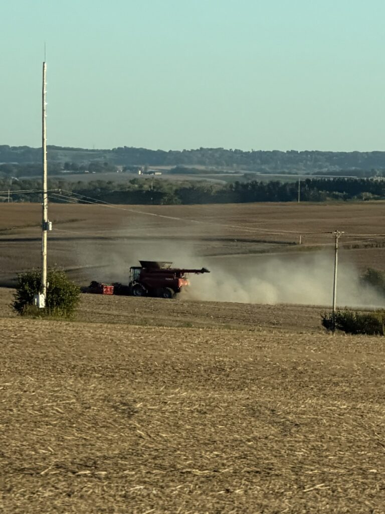 Combines across Iowa